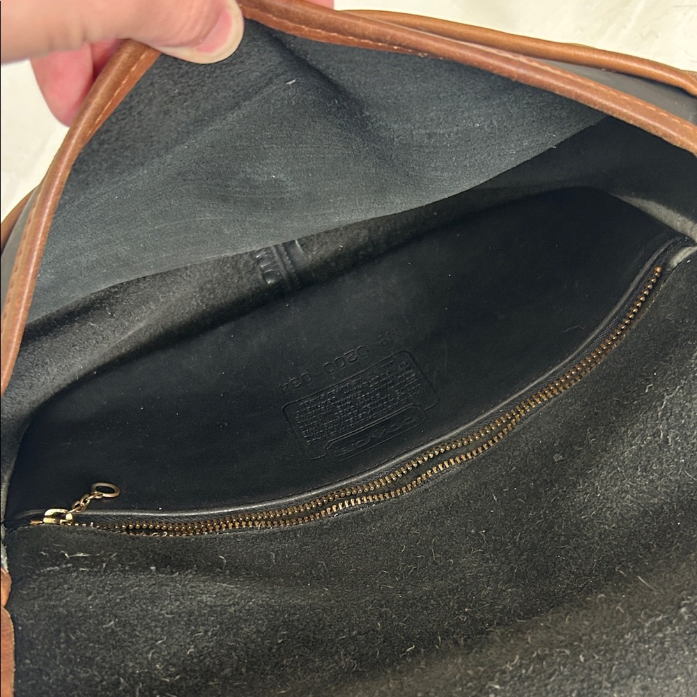 COACH Black and Brown Leather Crossbody Bag - Picture 8 of 11